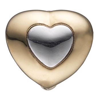 Christina Collect forgylt Be Mine Mousserende hjerte med lite sølvhjerte i midten, modell 650-G41
